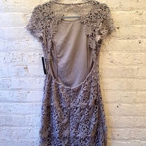 Brand new Lulus lilac crochet midi dress